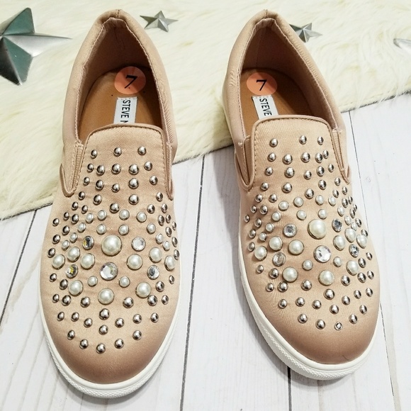 slip on sneakers with rhinestones